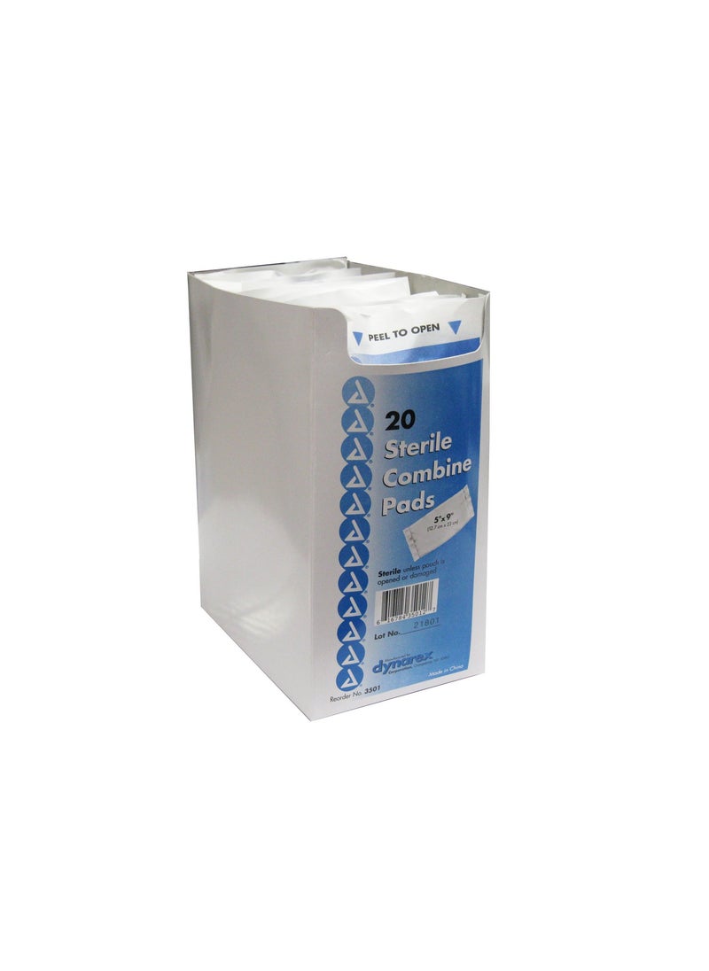 Dynarex Dynarex Abdominal Pad 5 x 9 Sterile, 20 Count (Pack of 2) 
