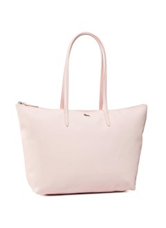 LACOSTE Women's L12.12 Concept Fashion Versatile Large Capacity Zipper Handbag Tote Bag Shoulder Bag Large Light Pink  - Image 1