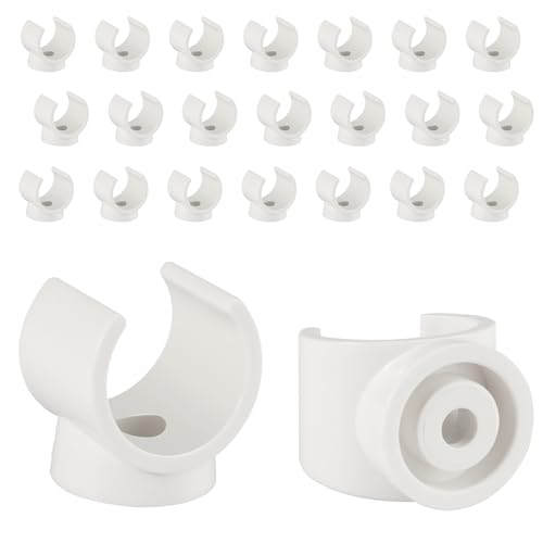 Ophjerg PEX Pipe Clamp Clip, 50Pcs 1/2 Inch PEX Clamp For PVC Water Pipes & Tubing Hoses Hangers Clips Holder Support Bracket Socket, White Plastic U Pipe Clamp Tools - Image 1