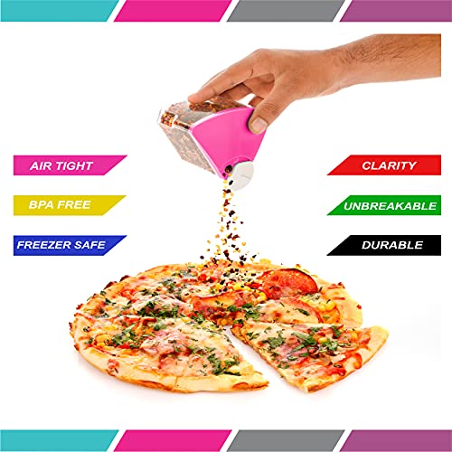 Cronus 360° Revolving Spice Rack - Masala Box & Container Set of 12 (PINK) - 300 ml Plastic - Image 4