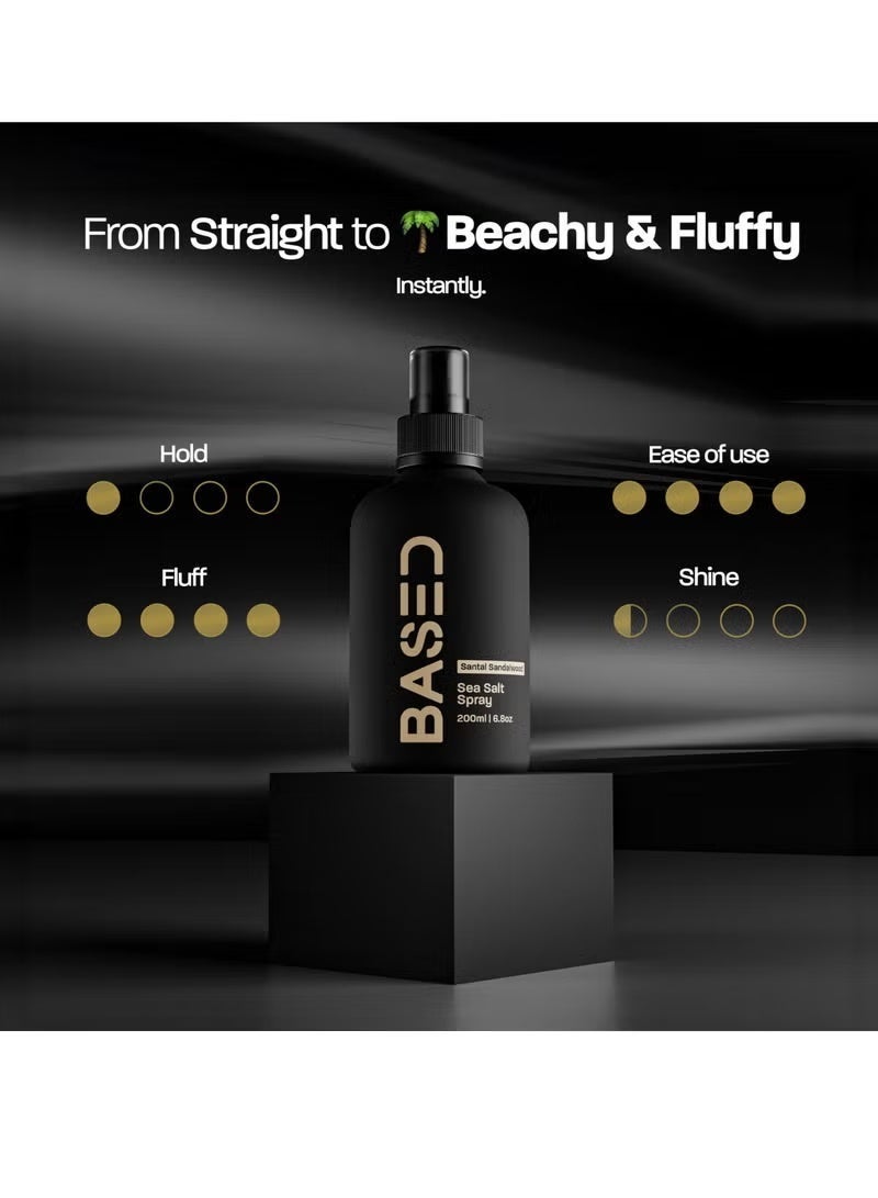 Based BODYWORKS Natural Sea Salt Spray - Enriched with Seaweed and Vitamin B5. Lightweight, Non - Greasy, Paraben - Free. Adds Volume and Texture to Your Hair - Image 2