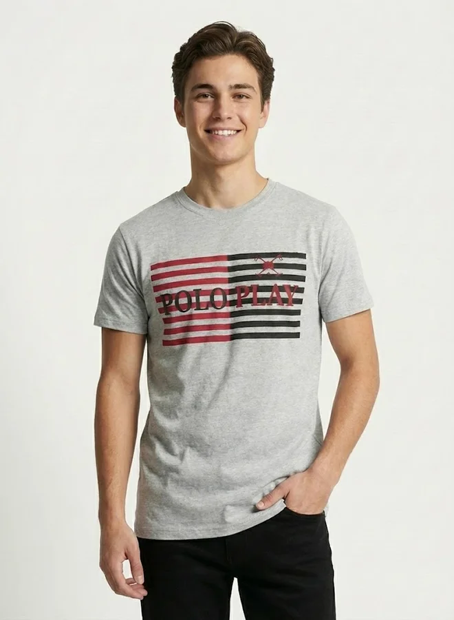 Polo Play Men Graphic Logo Crew Neck T-Shirt