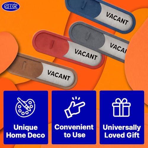 GEEKBEAR Vacant Occupied Slider Door Sign for Home Office - Premium MDF, 7.5 x 2.2 in (Gray) - Image 3