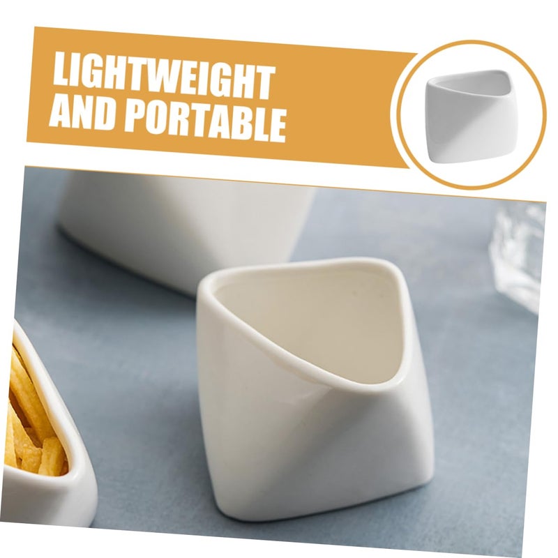 Ceramic Snack Dish and Condiment Holder for Sauces French Fries Desserts - Image 3