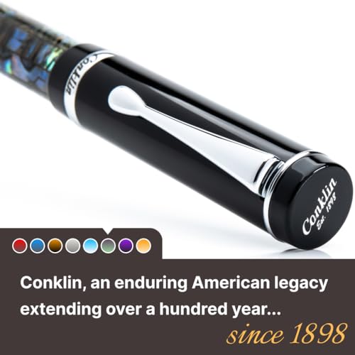 Conklin Duragraph Fountain Pen Abalone Nights - Medium Nib, Elegant Writing Instrument with Exquisite Abalone Finish - Image 5