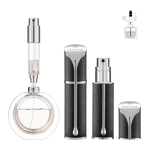 Travalo AQUA Refillable Perfume Atomizer 5ml Travel Perfume Bottle with Easy Bottom Refill LeakProof Mini Cologne Sprayer TSAApproved Pocket Fragrance Spray for Women Men1 Piece Black - Image 1