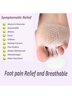 HY Metatarsal Pads for Women Mens 3 Pairs, Upgraded Extra Thickness Reusable Silicone Gel Metatarsalgia Cushions Foot Pads Ball of Foot Pain Relief, Ball of Foot Cushions for Women  - Image 2