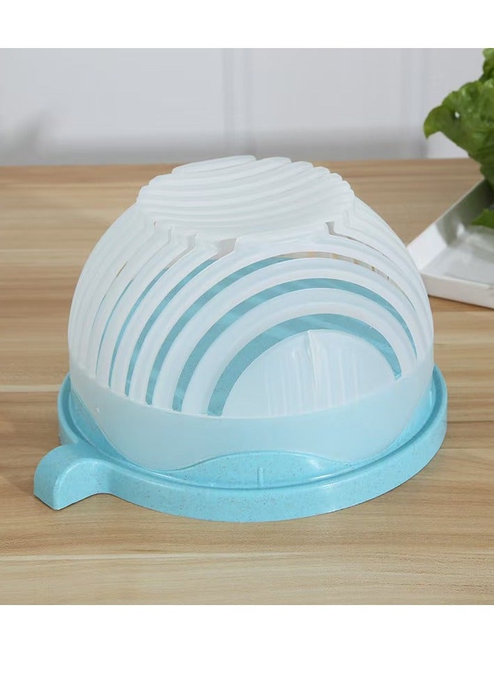 Multi-Functional Fast Salad Cutter Bowl,Salad Chopper Easy Salad Maker, Veggie Choppers and Dicers, Safe and Non-Toxic Food Grade BPA Free Material  - Image 1