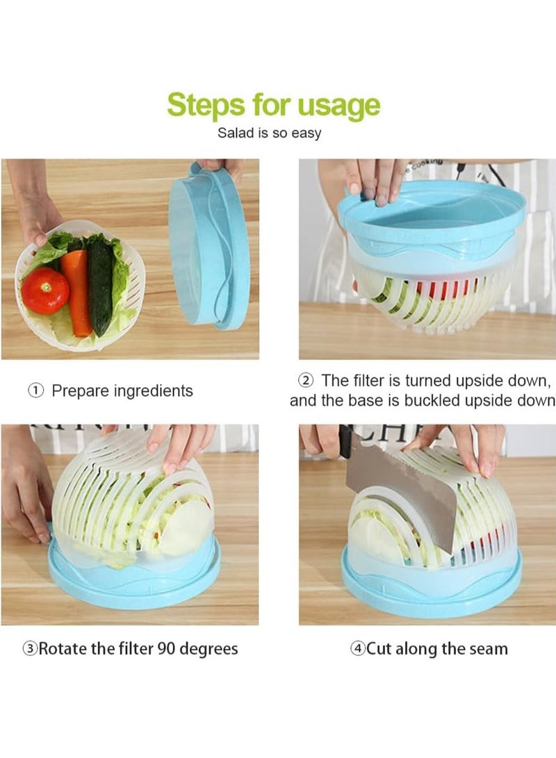 Multi-Functional Fast Salad Cutter Bowl,Salad Chopper Easy Salad Maker, Veggie Choppers and Dicers, Safe and Non-Toxic Food Grade BPA Free Material  - Image 4