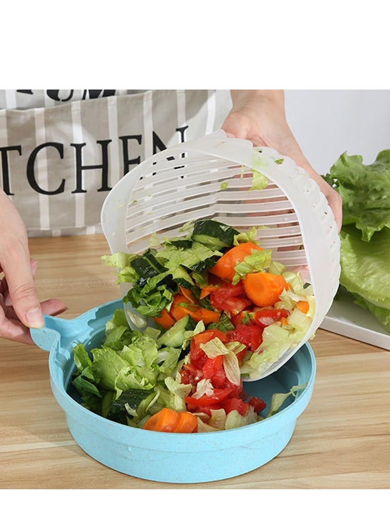 Multi-Functional Fast Salad Cutter Bowl,Salad Chopper Easy Salad Maker, Veggie Choppers and Dicers, Safe and Non-Toxic Food Grade BPA Free Material  - Image 5