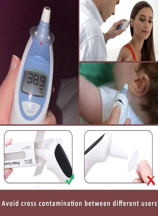 Buildcon 20 Pcs Disposable Probe Covers for Thermometer, Ear Thermometer Covers, Hygienic Use Temperature Monitoring Accessories - Image 4