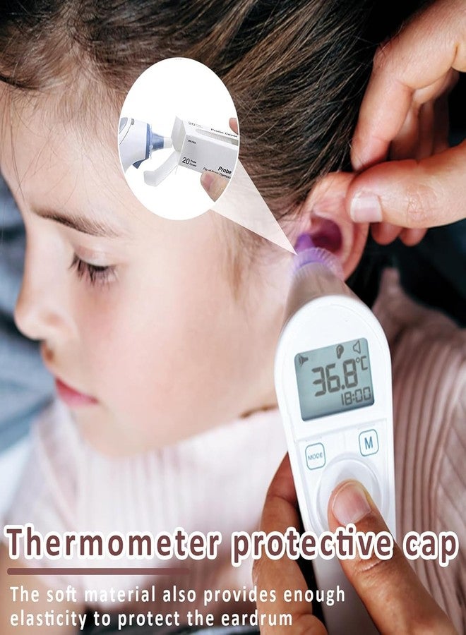 Buildcon 20 Pcs Disposable Probe Covers for Thermometer, Ear Thermometer Covers, Hygienic Use Temperature Monitoring Accessories - Image 5