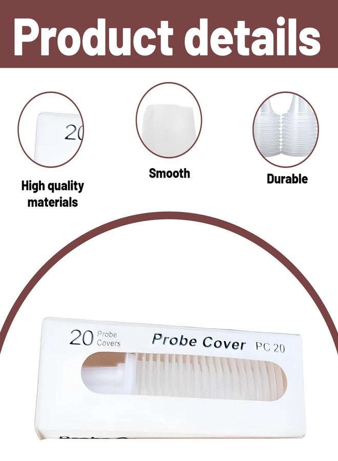 Buildcon 20 Pcs Disposable Probe Covers for Thermometer, Ear Thermometer Covers, Hygienic Use Temperature Monitoring Accessories - Image 2
