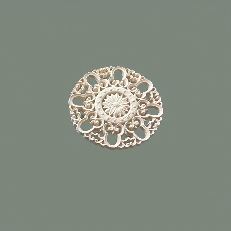 Elegant European American Style Solid Wood Carved Discs For Wardrobe Door F2 20CMx20CM - Image 1