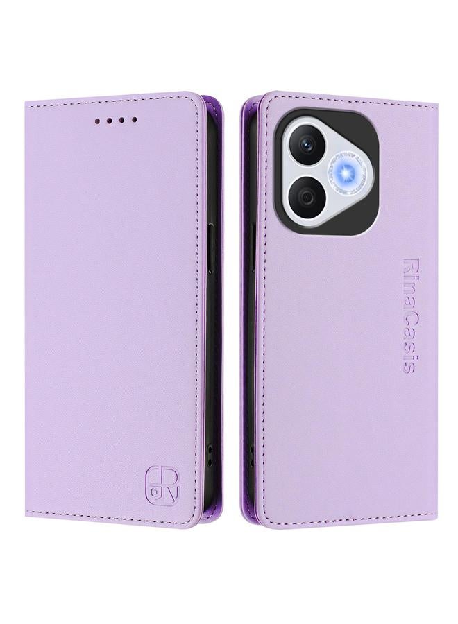 اس-توب جراب هاتف Honor 400 Lite RC01 المصنوع من الجلد ثنائي الطي مع خاصية الشفط المغناطيسي بتقنية RFID - Image 2