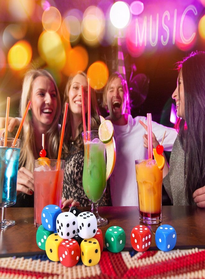 Seenelling 18 Pcs Casino Theme Party Dice Large Opaque Jumbo Acrylic D6 Dice for Casino, Craps, Table Games and Board Games(25 mm,Solid Color) - Image 3