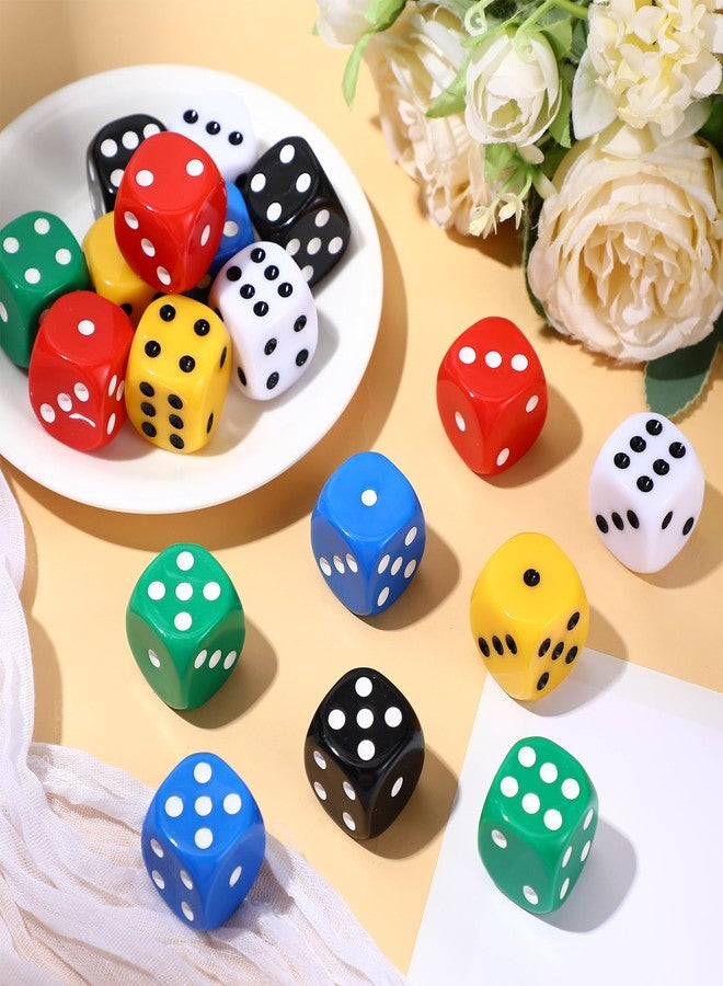 Seenelling 18 Pcs Casino Theme Party Dice Large Opaque Jumbo Acrylic D6 Dice for Casino, Craps, Table Games and Board Games(25 mm,Solid Color) - Image 4