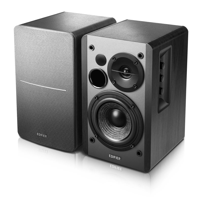 Edifier R1280DB Powered Bluetooth Bookshelf Speakers - Optical Input - Wireless Studio Monitors - 4 Inch Near Field Speaker - 42w RMS - Black - Image 2