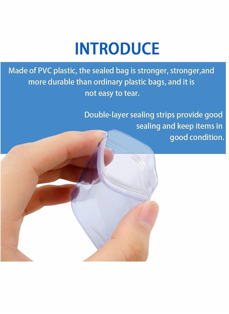 Y&D 100 Pcs PVC Clear Jewelry Zipper Bag Anti Oxidation Antitarnish Plastic Packaging Earrings Rings Cellophane Wrap  - Image 2