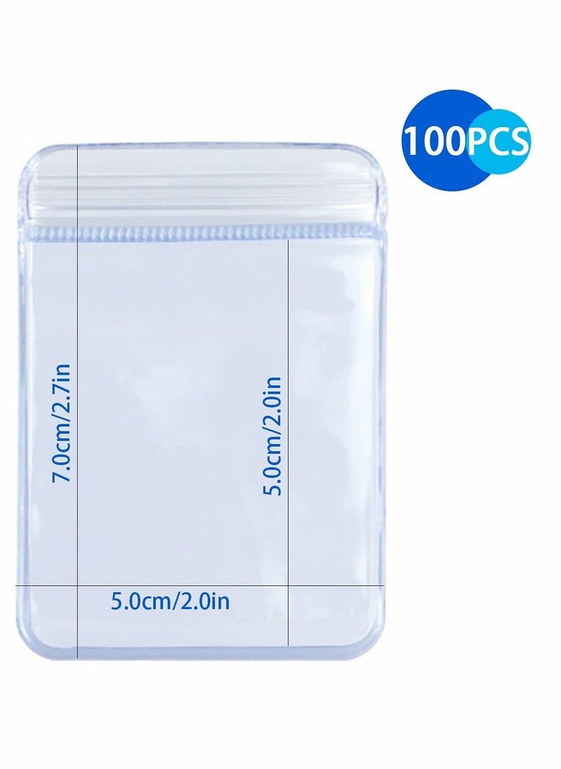 Y&D 100 Pcs PVC Clear Jewelry Zipper Bag Anti Oxidation Antitarnish Plastic Packaging Earrings Rings Cellophane Wrap  - Image 3