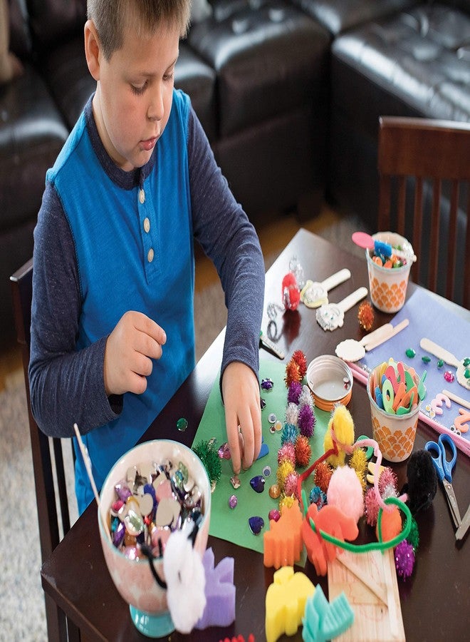 شينيل كرافت علبة تخزين قابلة للتكديس من كرييتيفيتي ستريت، بتصميم عيون متحركة، بأحجام متنوعة، وألوان متنوعة على خلفية بيضاء، 560 قطعة في المجموعة - Image 3