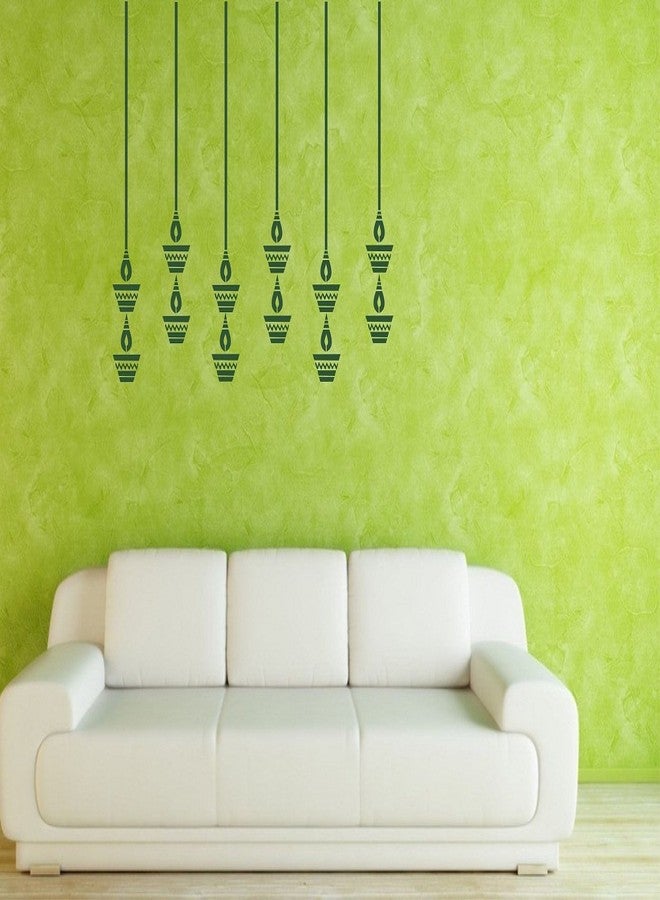 Asmi Collections PVC Wall Stickers Beautiful Hanging Diyas for Diwali - Image 3