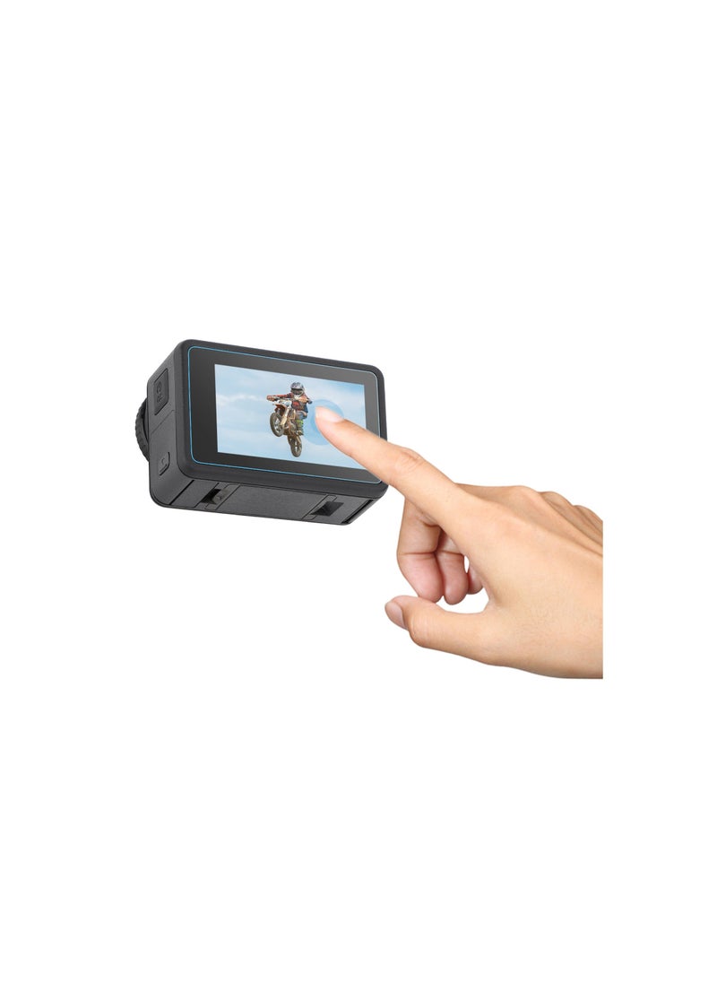 Y&D Lens Screen Protector Fit for DJI OSMO Action 3 Camera, Not Work with Frame, Tempered Glass Cover 0.3mm 9H Hardness Ultra-Clear Anti-Scrach Anti-Fingerprint Anti-Bubble(2+2+2Pack)  - Image 3