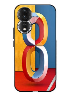Protective Case Cover For Honor 80 Number 8 Design Multicolour