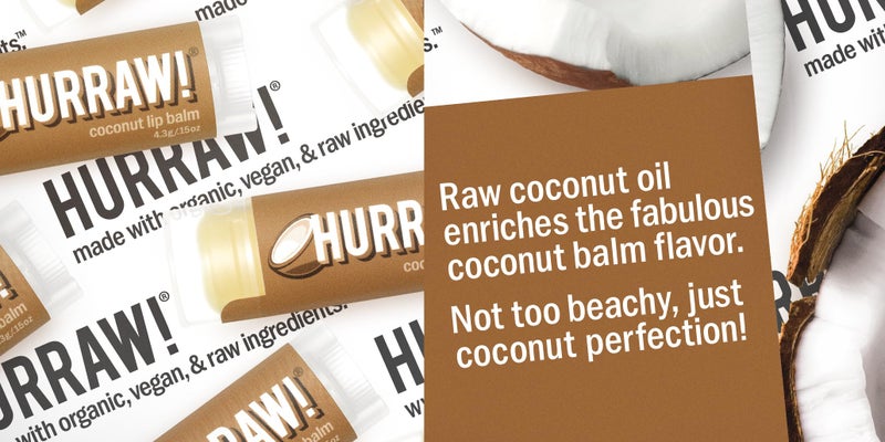 Hurraw! Coconut Lip Balm, 2 Pack: Organic, Certified Vegan, Cruelty and Gluten Free. Non-GMO, 100% Natural Ingredients. Bee, Shea, Soy and Palm Free. Made in USA - Image 4