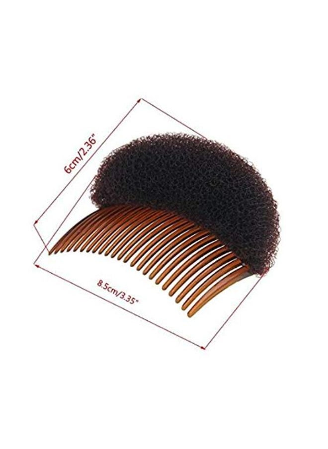 SYBL 2Pcs Charming Bump It Up Vo Inserts Hair Comb Hair Stick Bun Maker Tool Do Beehive Hair Base Styling Accessories For Women Lady Girl(1 Black+1 Brown)  - Image 1