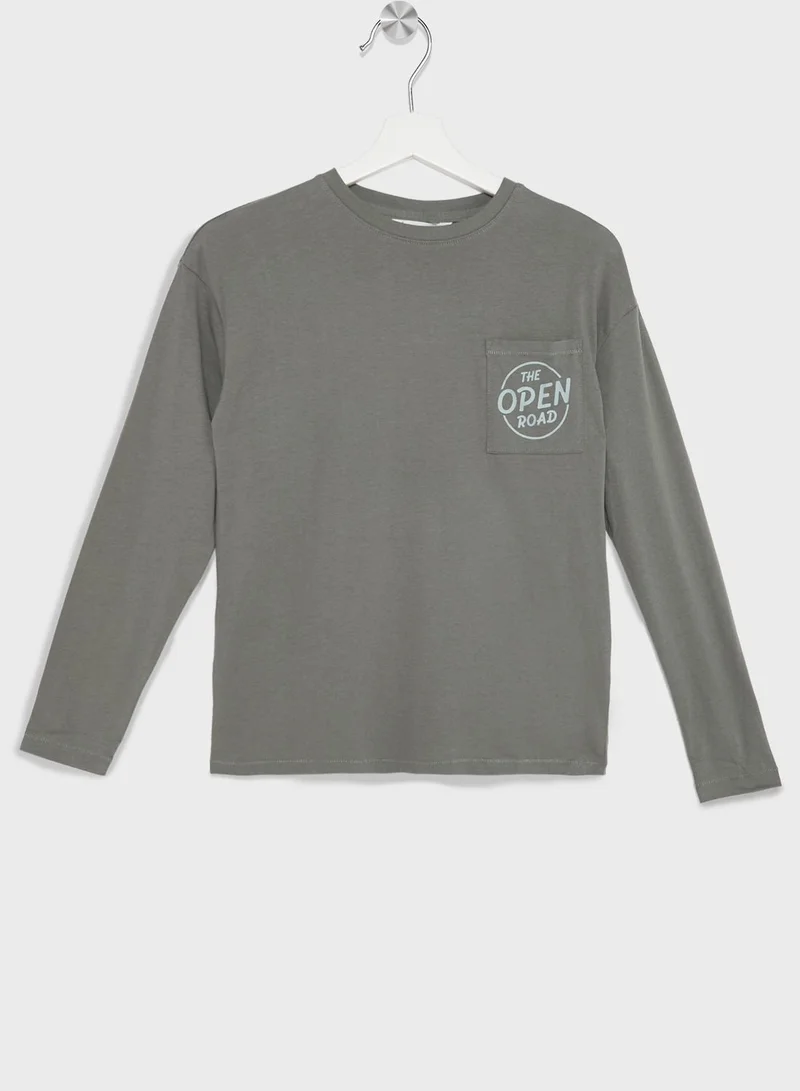مانجو Kids Text Print T-Shirt