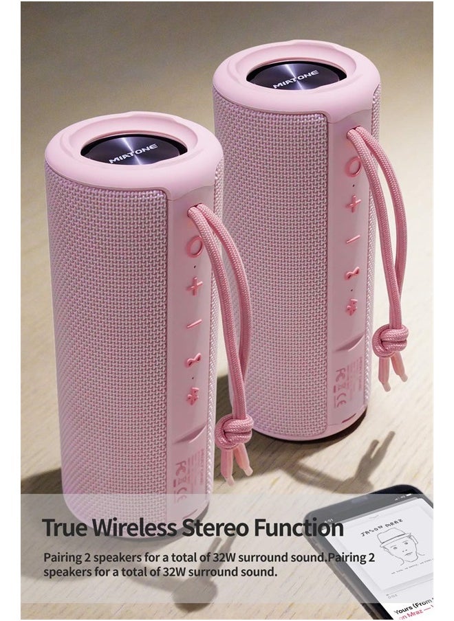 Outdoor Portable Bluetooth Speakers Wireless Speaker Waterproof - Pink - pzsku/Z294314DB4C7C6D834C8DZ/45/_/1683879191/e1f23f9e-a358-410c-8a62-c3aea45d1f1a