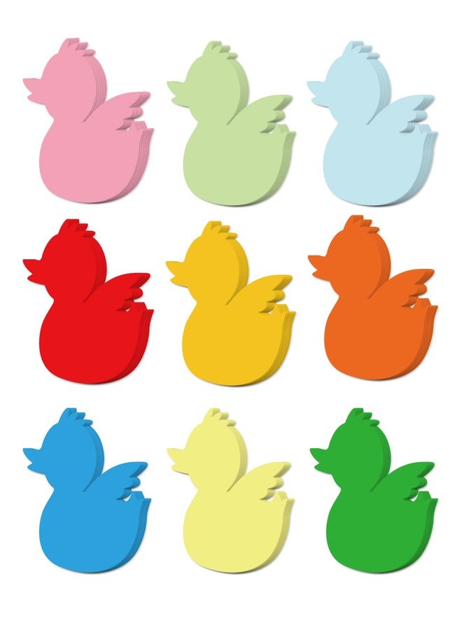 XIHIRCD 72pcs Duck Paper Cutouts Spring Summer Paper Cutouts Notice Board Cut Out Paper for Bulletin Board Classroom Crafts DIY Wall Decoration (9 Colors) - Image 1