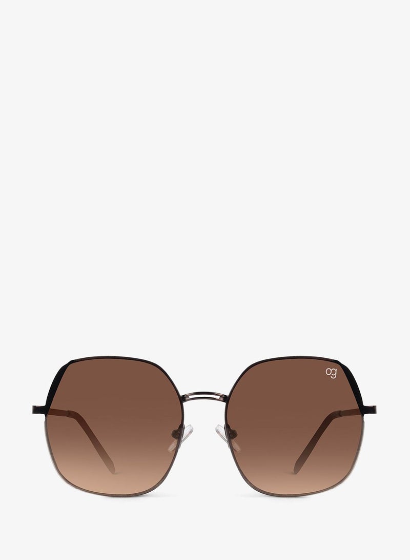 Woggles Latest & Stylish UV Protected Glow Brown Round Sunglasses for Men & Women - Image 3