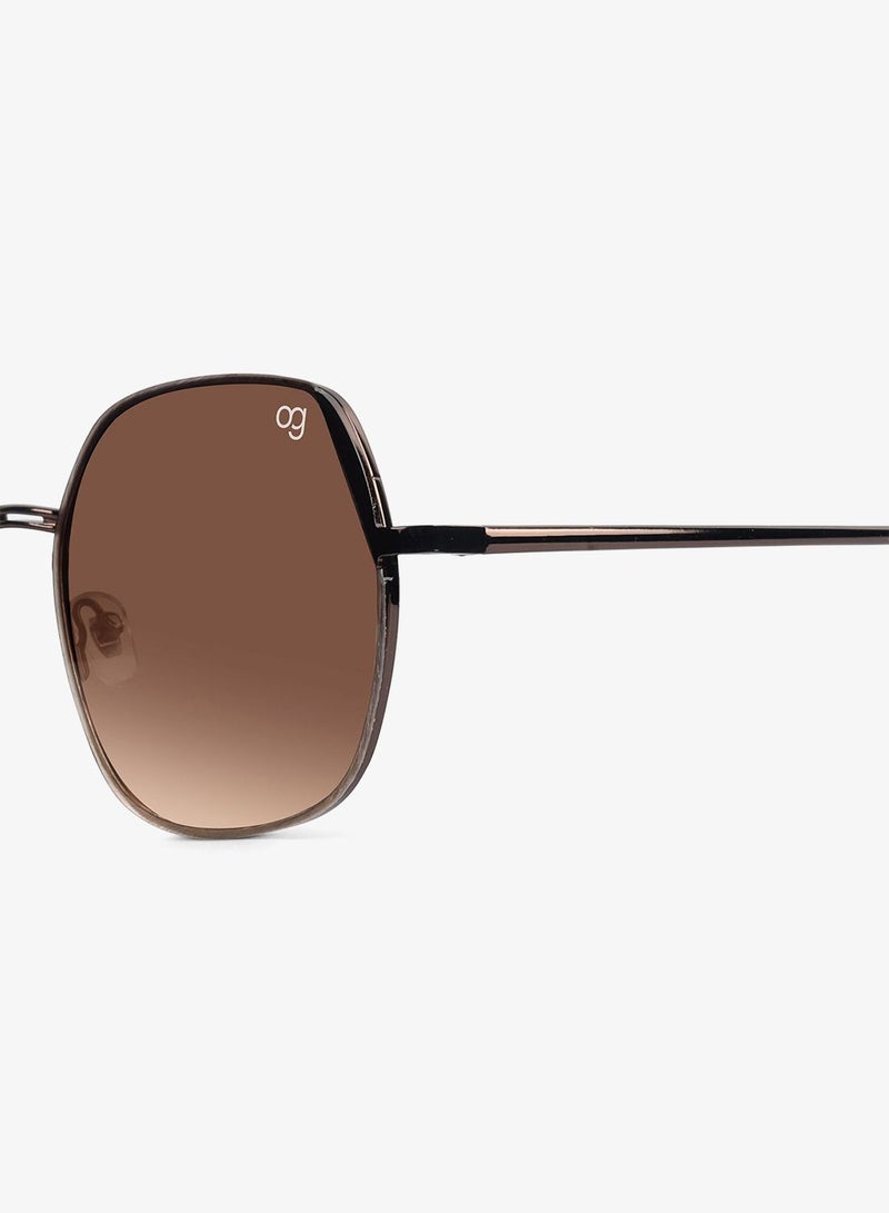 Woggles Latest & Stylish UV Protected Glow Brown Round Sunglasses for Men & Women - Image 2