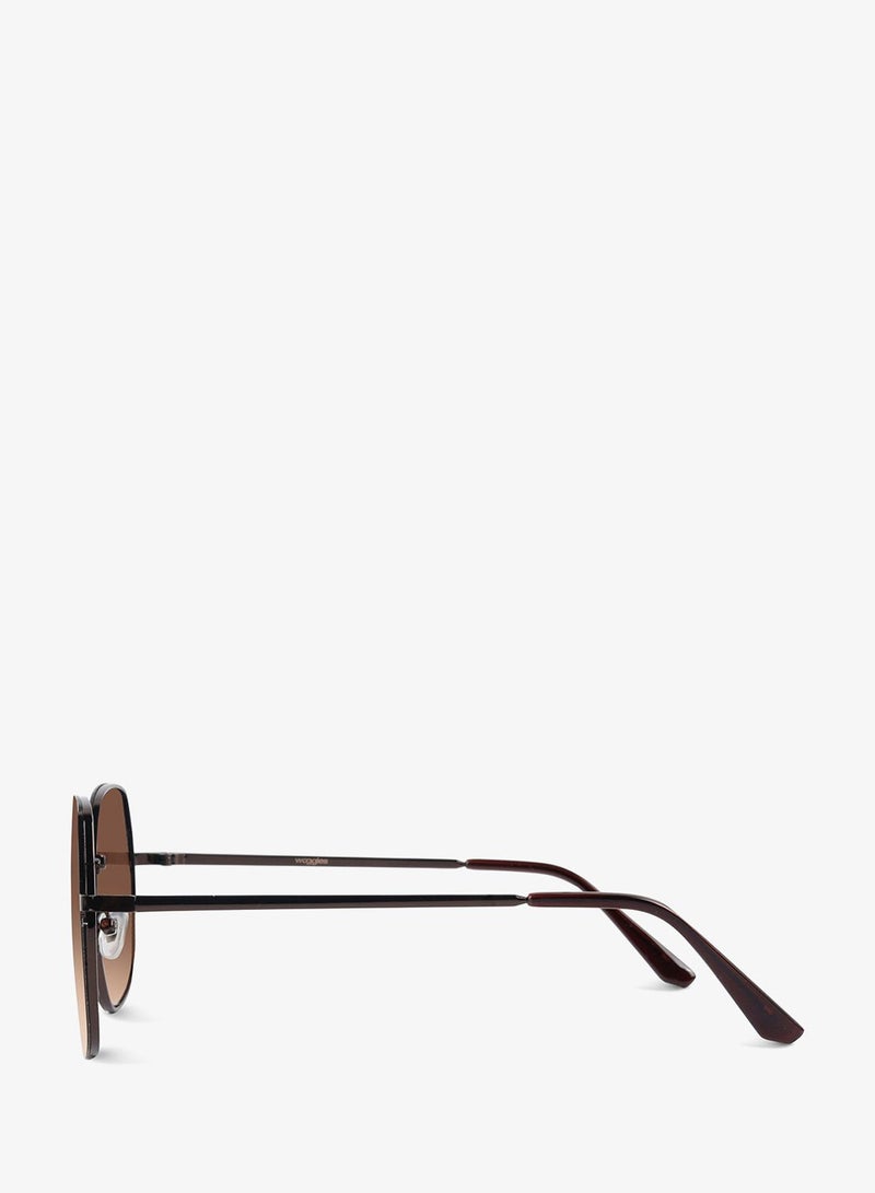 Woggles Latest & Stylish UV Protected Glow Brown Round Sunglasses for Men & Women - Image 5