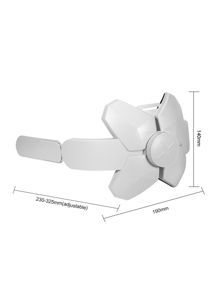Adjustable Headband Compatible for Meta Quest 2, Oculus Quest 2 with Head Cushion, Replacement for Elite Strap Comfortable Protective Head Strap Reduce Pressure - White