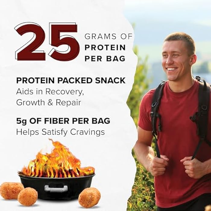 Ready® Protein Puffs – Guilt-Free, High-Protein Crunchy Snack – 25g Plant-Based Protein – Vegan, Gluten-Free, No Artificial Flavors – Barbecue (Case of 6, 2.5oz Bags) - Image 4