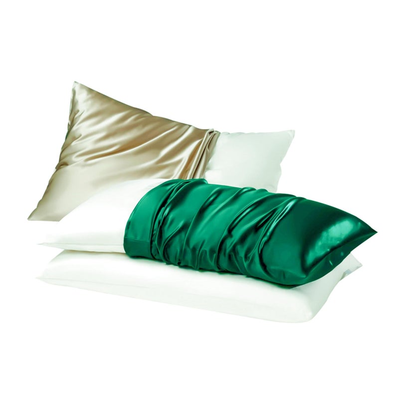 ROSEWARD Pure 22 Momme Silk Pillowcase for Hair and Skin Made in USA  Emerald Green Silk Pillow Cases with Hidden Zipper  6A Grade Pure Silk  Cooling  Anti Acne  1 Pcs 20""x30"" (Queen  Emerald) - Image 3