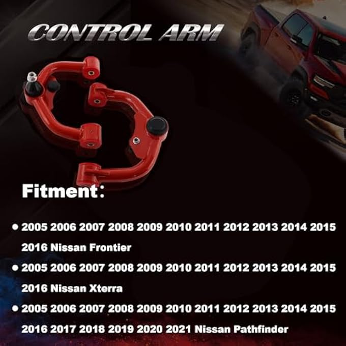 ريحني 13 ذراع تحكم علوي أمامي للرفع مع مفصل كروي 20052016 لسيارة نيسان فرونتير 20052021 باثفايندر 20052016 مجموعة تعليق Xterra وذراع تحكم قابلة للتعديل 2 قطعتين - Image 3