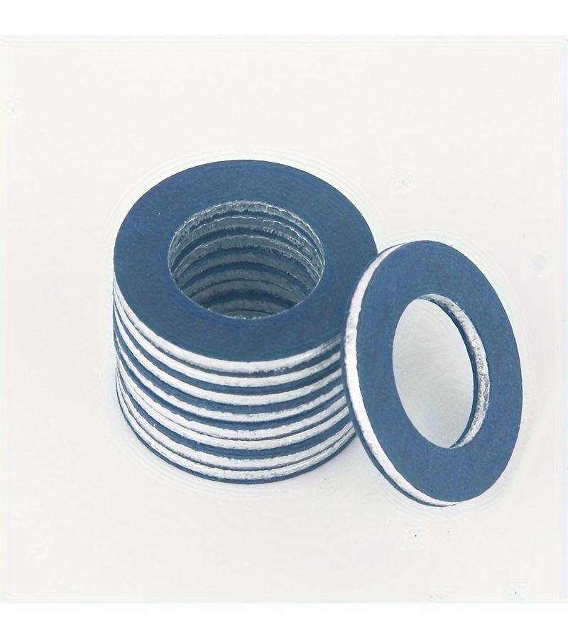 10 قطعة من غسالات الألمنيوم المانعة للتسرب لسد تصريف زيت المحرك - Image 2