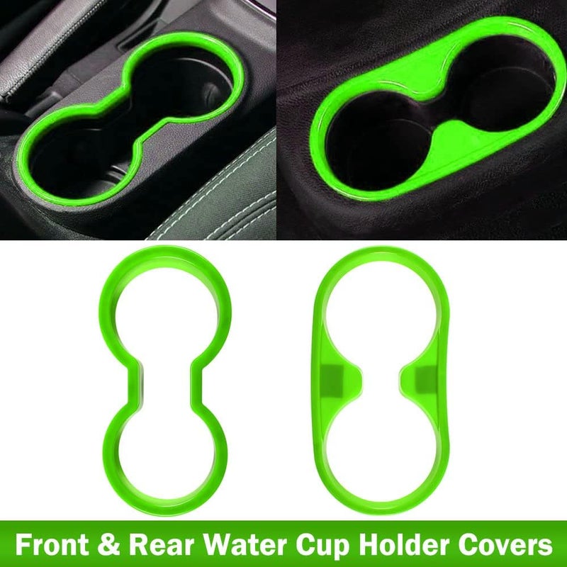 Opall 18PCS Full Set Interior Decoration Trim Kit for Jeep Wrangler JK JKU (2011-2018) - Green - Image 5