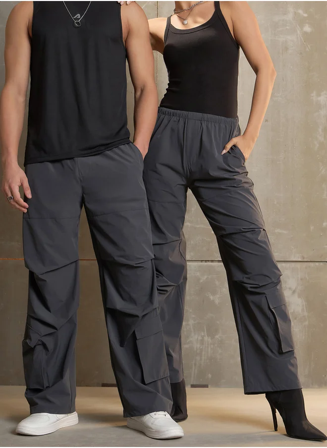 ساسافراس Pleated Knee Baggy Parachute Pants