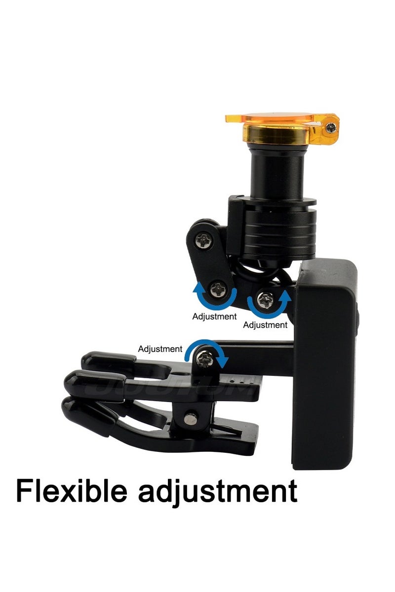 مصباح LED لاسلكي بقوة 5 وات لوحدة طب الأسنان مع ضوء مكبر ومصباح أمامي وبطارية قابلة لإعادة الشحن ومشبك على العدسة المكبرة لطب الأسنان - Image 4