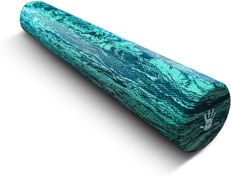 Sensory4u Soft Density Foam Roller 36" x 6" – Low Density Physical Therapy Roller for Exercise, Pilates, Yoga, Gentle Massage & Muscle Recovery – Green Marbled Round - Image 1