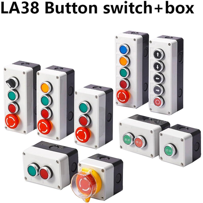 Emergency Stop Waterproof Push Button Switch Plastic Start Electrical Box 4Hole 03 - Image 4