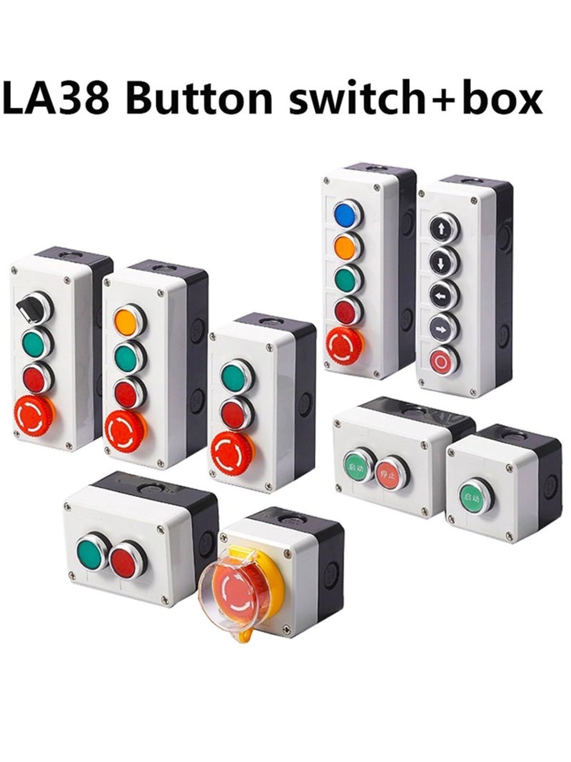 Emergency Stop Waterproof Push Button Switch Plastic Start Electrical Box 4Hole 03 - Image 5