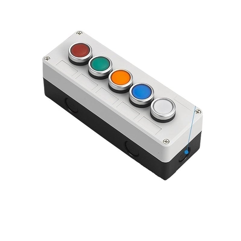 Emergency Stop Waterproof Push Button Switch Plastic Start Electrical Box 4Hole 03 - Image 1
