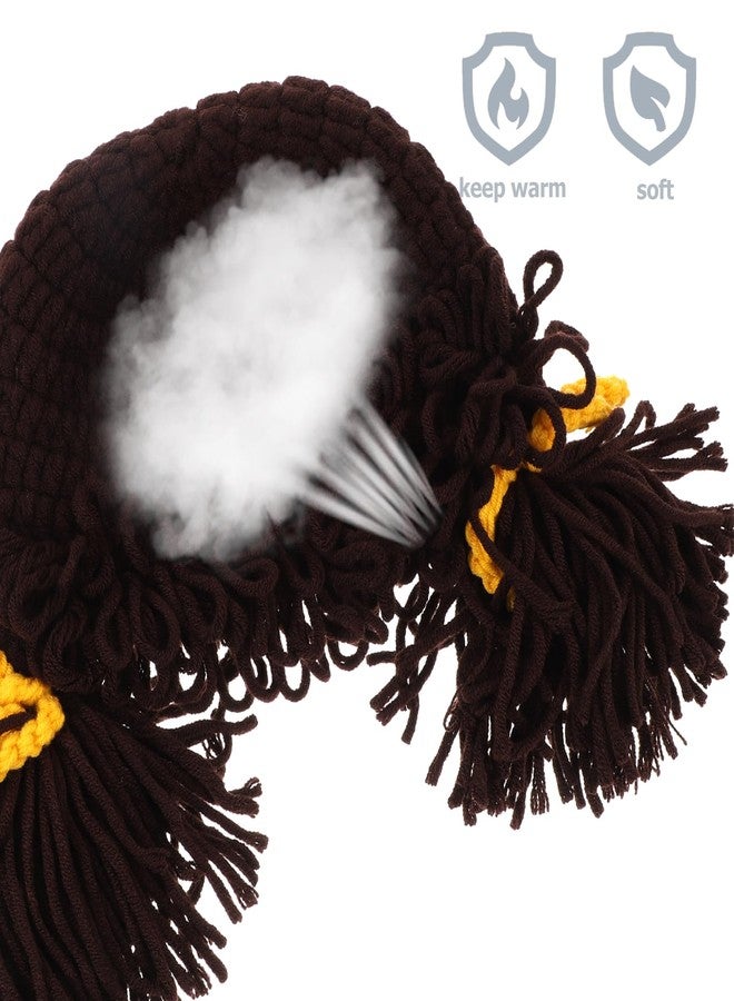 PACKOVE Baby Winter Knit Hat Lightweight Infant Beanie with Wig Decoration Soft Wool Yarn Warm Ear Protection Hat for Boys and Girls - Image 4