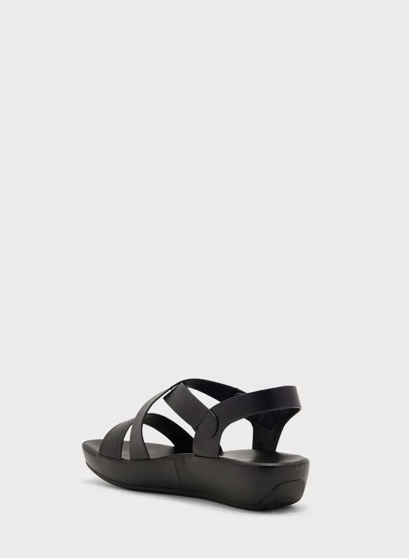 Vincci Multi Strap Low Heel Wedge Sandals